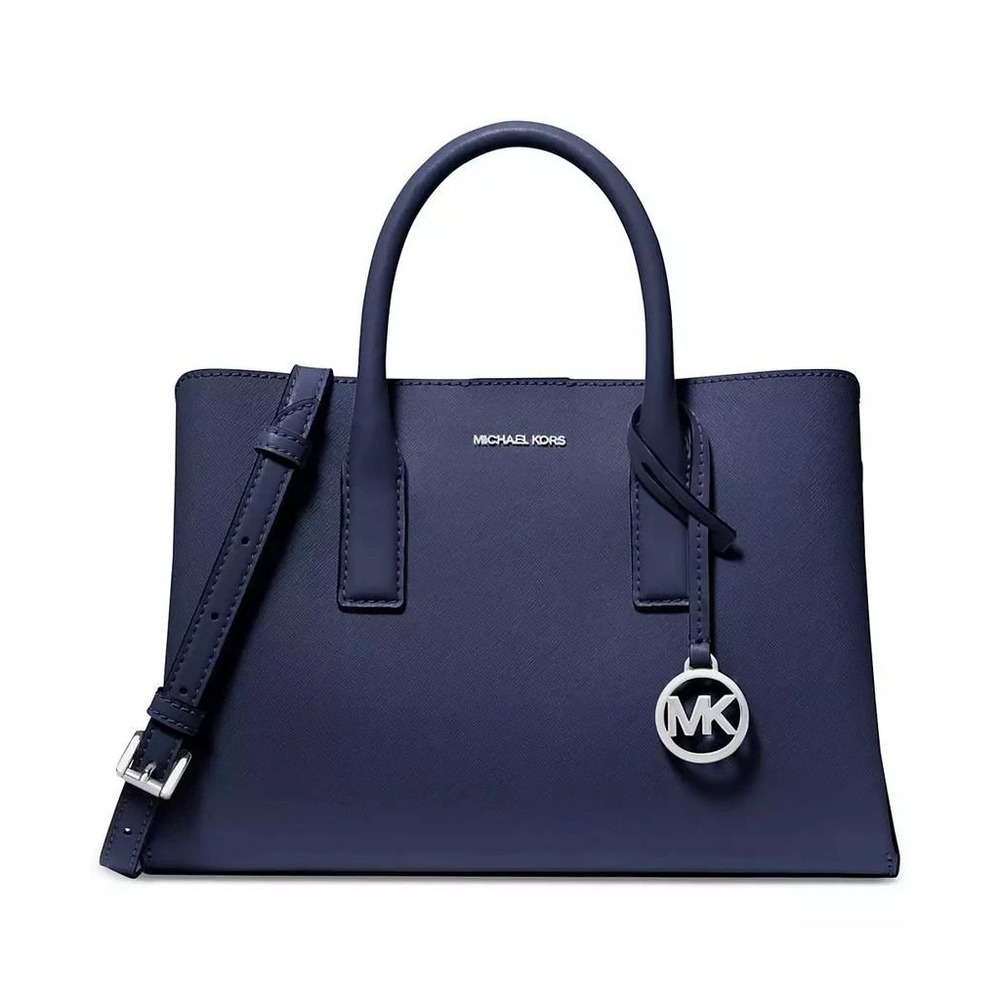 NWT MICHAEL Michael‎ Kors Ruthie Small Leather Satchel in Navy Blue